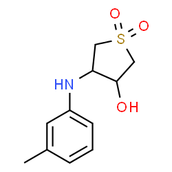ChemSpider 2D Image | 4-[(3-Methylphenyl)amino]tetrahydro-3-thiopheneol 1,1-dioxide | C11H15NO3S
