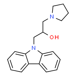 ChemSpider 2D Image | 1-Carbazol-9-yl-3-pyrrolidin-1-yl-propan-2-ol | C19H22N2O