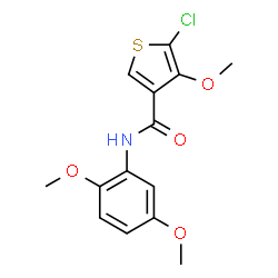 ChemSpider 2D Image | 5-Chloro-N-(2,5-dimethoxyphenyl)-4-methoxy-3-thiophenecarboxamide | C14H14ClNO4S