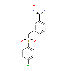 ChemSpider 2D Image | 3-(((4-Chlorophenyl)sulfonyl)methyl)-N-hydroxybenzimidamide | C14H13ClN2O3S