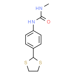ChemSpider 2D Image | 1-[4-(1,3-Dithiolan-2-yl)phenyl]-3-methylurea | C11H14N2OS2