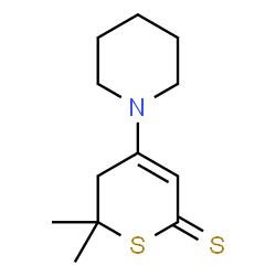 ChemSpider 2D Image | 6,6-dimethyl-4-piperidino-5,6-dihydro-2H-thiine-2-thione | C12H19NS2