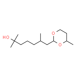 ChemSpider 2D Image | 2,6-Dimethyl-7-(4-methyl-1,3-dioxan-2-yl)-2-heptanol | C14H28O3