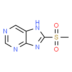 ChemSpider 2D Image | 8-(Methylsulfonyl)-7H-purine | C6H6N4O2S