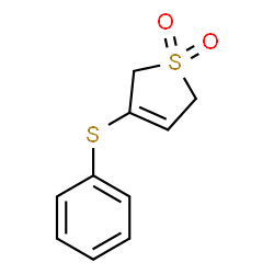 ChemSpider 2D Image | 3-(Phenylsulfanyl)-2,5-dihydrothiophene 1,1-dioxide | C10H10O2S2