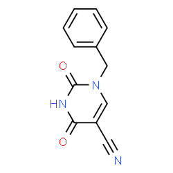 ChemSpider 2D Image | 1-BENZYL-2,4-DIOXO-1,2,3,4-TETRAHYDRO-5-PYRIMIDINECARBONITRILE | C12H9N3O2