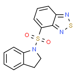 ChemSpider 2D Image | 4-(2,3-Dihydro-1H-indol-1-ylsulfonyl)-2,1,3-benzothiadiazole | C14H11N3O2S2