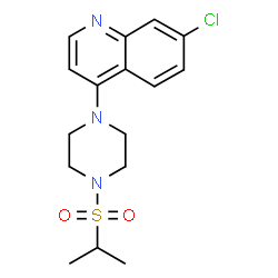 ChemSpider 2D Image | 7-chloro-4-[4-(isopropylsulfonyl)piperazino]quinoline | C16H20ClN3O2S