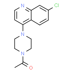 ChemSpider 2D Image | 1-[4-(7-chloroquinolin-4-yl)piperazino]ethan-1-one | C15H16ClN3O