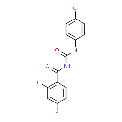ChemSpider 2D Image | N-(4-chlorophenyl)-N'-(2,4-difluorobenzoyl)urea | C14H9ClF2N2O2
