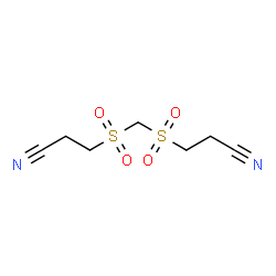 ChemSpider 2D Image | 3,3'-(Methylenedisulfonyl)dipropanenitrile | C7H10N2O4S2