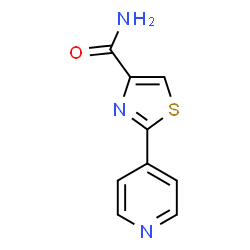 ChemSpider 2D Image | 2-(4-Pyridinyl)-1,3-thiazole-4-carboxamide | C9H7N3OS