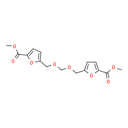 ChemSpider 2D Image | Dimethyl 5,5'-[methylenebis(oxymethylene)]di(2-furoate) | C15H16O8