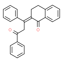 ChemSpider 2D Image | 2-(3-oxo-1,3-diphenylpropylidene)-1,2,3,4-tetrahydronaphthalen-1-one | C25H20O2