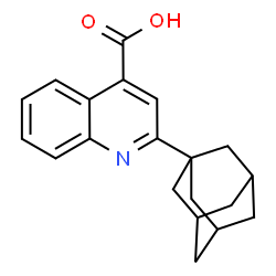 ChemSpider 2D Image | 2-(Adamantan-1-yl)-4-quinolinecarboxylic acid | C20H21NO2