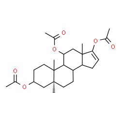 ChemSpider 2D Image | (5alpha,8xi,9xi,10xi,13xi,14xi)-5-Methylandrost-16-ene-3,11,17-triyl triacetate | C26H38O6