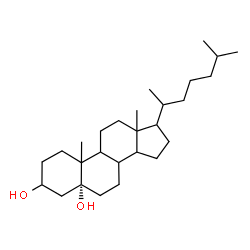 ChemSpider 2D Image | (5alpha,8xi,9xi,10xi,13xi,14xi,17xi,20xi)-Cholestane-3,5-diol | C27H48O2
