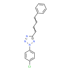 ChemSpider 2D Image | 2-(4-Chlorophenyl)-5-(4-phenyl-1,3-butadien-1-yl)-2H-tetrazole | C17H13ClN4