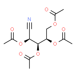 ChemSpider 2D Image | D-Ribononitrile, 2,3,4,5-tetraacetate | C13H17NO8