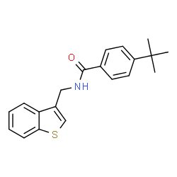 ChemSpider 2D Image | N-(1-benzothiophen-3-ylmethyl)-4-(tert-butyl)benzamide | C20H21NOS