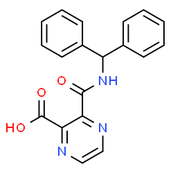 ChemSpider 2D Image | 3-[(benzhydrylamino)carbonyl]pyrazine-2-carboxylic acid | C19H15N3O3