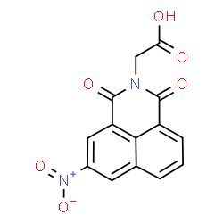 ChemSpider 2D Image | (5-Nitro-1,3-dioxo-1H-benzo[de]isoquinolin-2(3H)-yl)acetic acid | C14H8N2O6