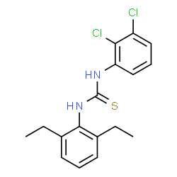 ChemSpider 2D Image | 1-(2,3-Dichlorophenyl)-3-(2,6-diethylphenyl)thiourea | C17H18Cl2N2S
