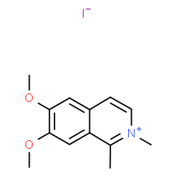 ChemSpider 2D Image | 6,7-Dimethoxy-1,2-dimethylisoquinolinium iodide | C13H16INO2