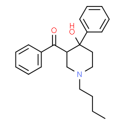 ChemSpider 2D Image | (1-Butyl-4-hydroxy-4-phenyl-3-piperidinyl)(phenyl)methanone | C22H27NO2