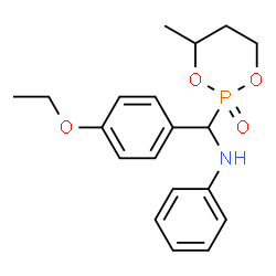 ChemSpider 2D Image | N-[(4-Ethoxyphenyl)(4-methyl-2-oxido-1,3,2-dioxaphosphinan-2-yl)methyl]aniline | C19H24NO4P