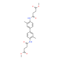 ChemSpider 2D Image | Dimethyl 4,4'-[(3,3'-dimethyl-4,4'-biphenyldiyl)diimino]bis(4-oxobutanoate) | C24H28N2O6