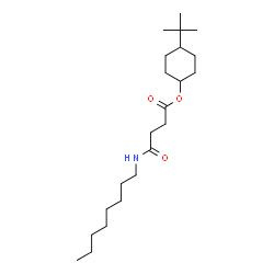ChemSpider 2D Image | 4-(2-Methyl-2-propanyl)cyclohexyl 4-(octylamino)-4-oxobutanoate | C22H41NO3