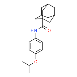 ChemSpider 2D Image | N-(4-Isopropoxyphenyl)-1-adamantanecarboxamide | C20H27NO2