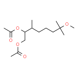 ChemSpider 2D Image | 7-Methoxy-3,7-dimethyl-1,2-octanediyl diacetate | C15H28O5