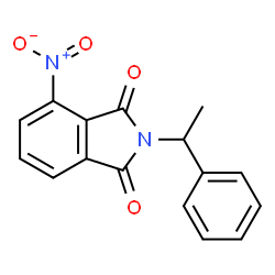ChemSpider 2D Image | 4-NITRO-2-(1-PHENYL-ETHYL)-ISOINDOLE-1,3-DIONE | C16H12N2O4