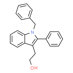 ChemSpider 2D Image | 2-(1-Benzyl-2-phenyl-1H-indol-3-yl)ethanol | C23H21NO