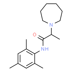 ChemSpider 2D Image | 2-(1-Azepanyl)-N-mesitylpropanamide | C18H28N2O