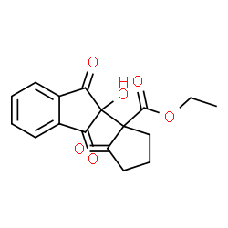 ChemSpider 2D Image | Ethyl 1-(2-hydroxy-1,3-dioxo-2,3-dihydro-1H-inden-2-yl)-2-oxocyclopentanecarboxylate | C17H16O6