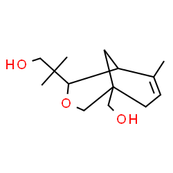 ChemSpider 2D Image | 2-[5-(Hydroxymethyl)-8-methyl-3-oxabicyclo[3.3.1]non-7-en-2-yl]-2-methyl-1-propanol | C14H24O3