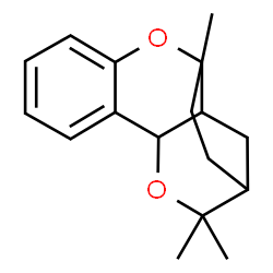 ChemSpider 2D Image | 9,16,16-Trimethyl-8,15-dioxatetracyclo[10.2.2.0~2,7~.0~9,14~]hexadeca-2,4,6-triene | C17H22O2