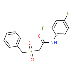 ChemSpider 2D Image | 2-(Benzylsulfonyl)-N-(2,4-difluorophenyl)acetamide | C15H13F2NO3S