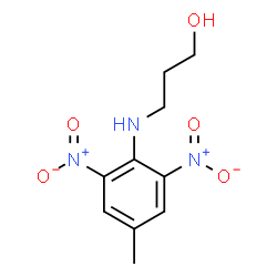ChemSpider 2D Image | 3-[(4-Methyl-2,6-dinitrophenyl)amino]-1-propanol | C10H13N3O5