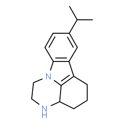 ChemSpider 2D Image | 8-Isopropyl-2,3,3a,4,5,6-hexahydro-1H-pyrazino[3,2,1-jk]carbazole | C17H22N2