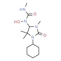 ChemSpider 2D Image | 1-(1-Cyclohexyl-3,5,5-trimethyl-2-oxo-4-imidazolidinyl)-1-hydroxy-3-methylurea | C14H26N4O3