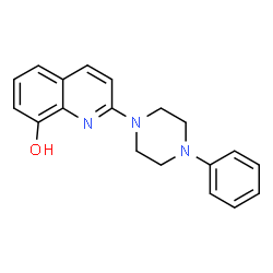 ChemSpider 2D Image | 2-(4-Phenyl-1-piperazinyl)-8-quinolinol | C19H19N3O