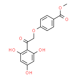 ChemSpider 2D Image | Methyl 4-[2-oxo-2-(2,4,6-trihydroxyphenyl)ethoxy]benzoate | C16H14O7