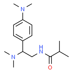 ChemSpider 2D Image | N-{2-(Dimethylamino)-2-[4-(dimethylamino)phenyl]ethyl}-2-methylpropanamide | C16H27N3O