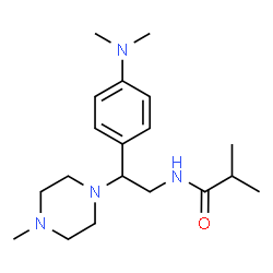ChemSpider 2D Image | N-{2-[4-(Dimethylamino)phenyl]-2-(4-methyl-1-piperazinyl)ethyl}-2-methylpropanamide | C19H32N4O