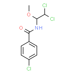 ChemSpider 2D Image | 4-Chloro-N-(2,2-dichloro-1-methoxyethyl)benzamide | C10H10Cl3NO2