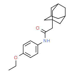 ChemSpider 2D Image | 2-(Adamantan-1-yl)-N-(4-ethoxyphenyl)acetamide | C20H27NO2